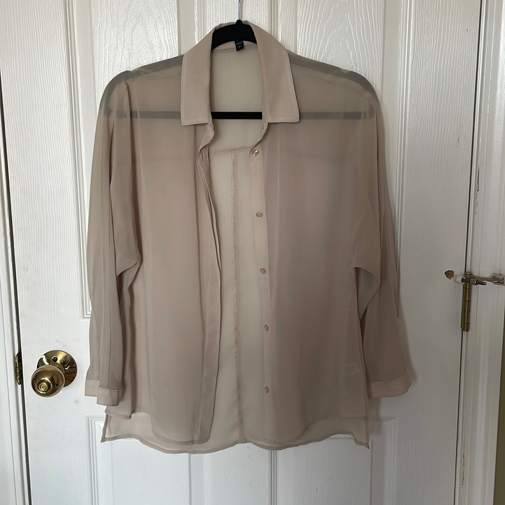Express Cream Button Down